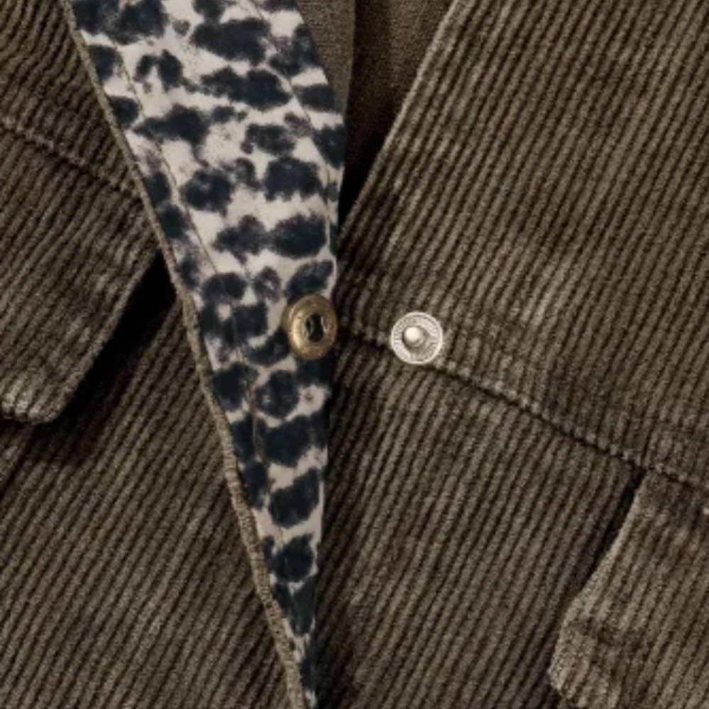 2 left😀New gray corduroy snakeskin trim jacket - Picture 12 of 17